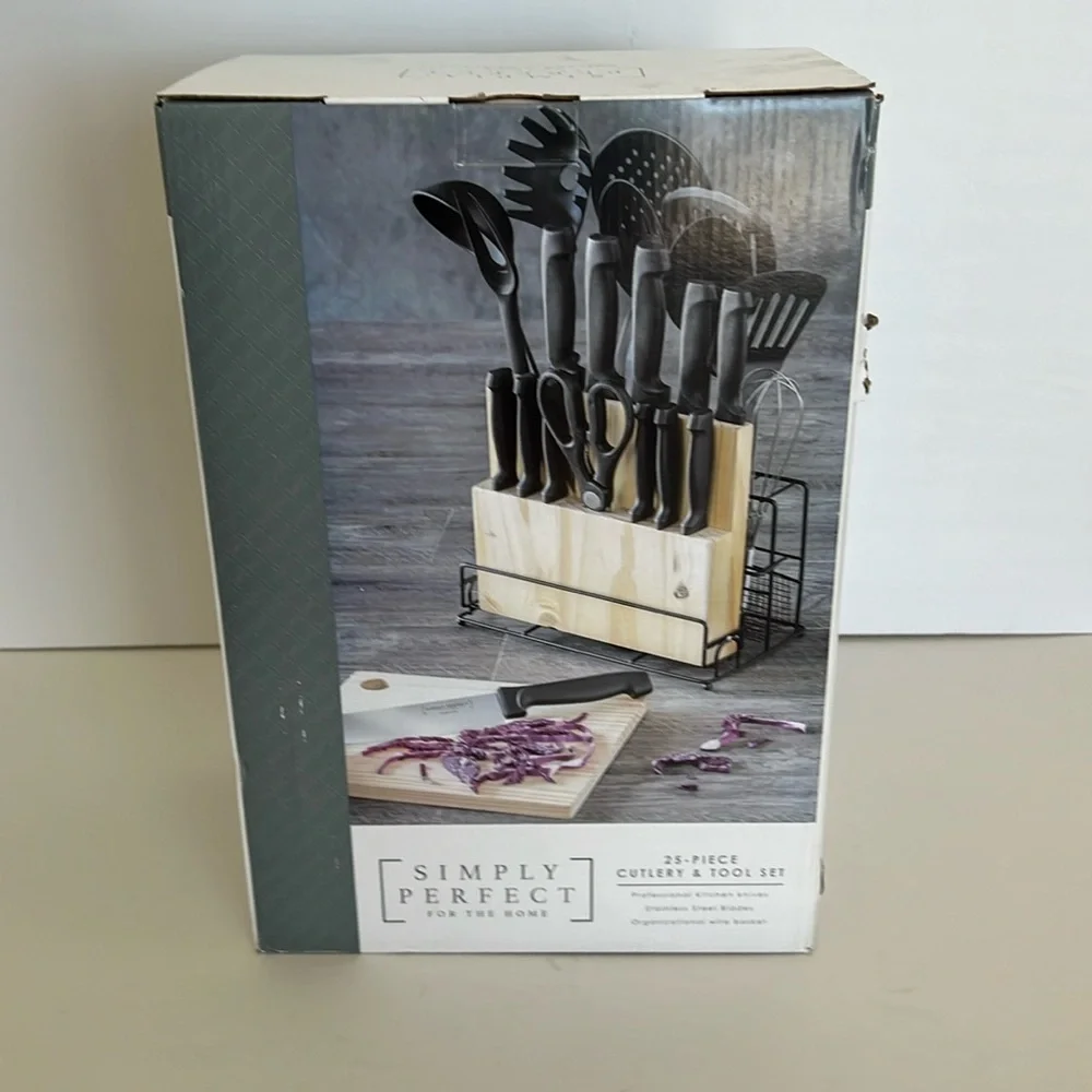 New never opened Simply Perfect For The Home 25-Piece Cutlery & Tool Set